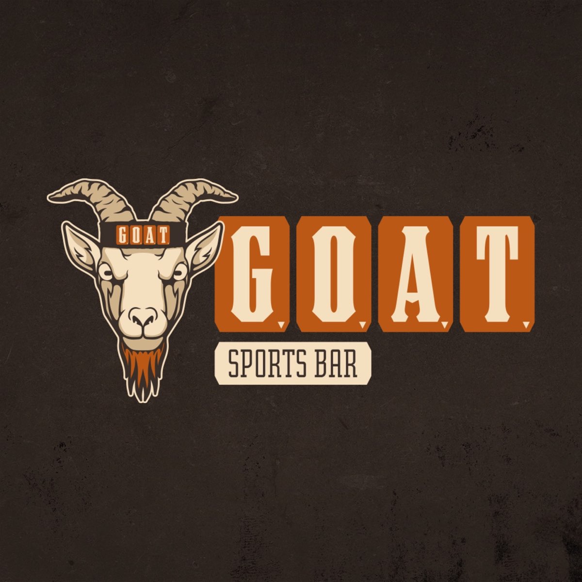 The G.O.A.T. Sports Bar identity artwork